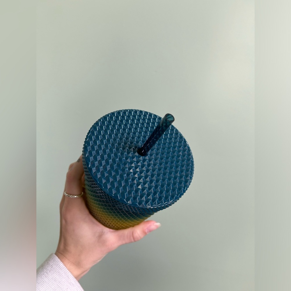 Starbucks 2023 lemon yellow blue studded venti tumbler - Picture 2 of 4